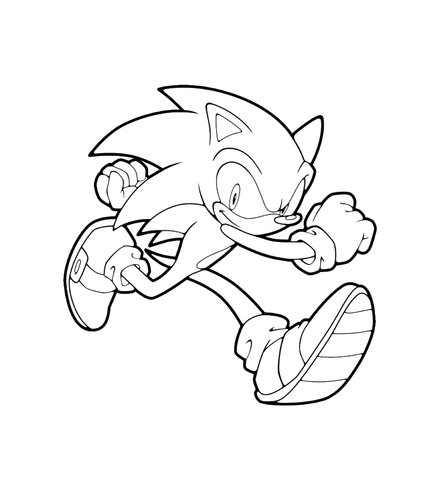 Dibujo de Sonic corriendo